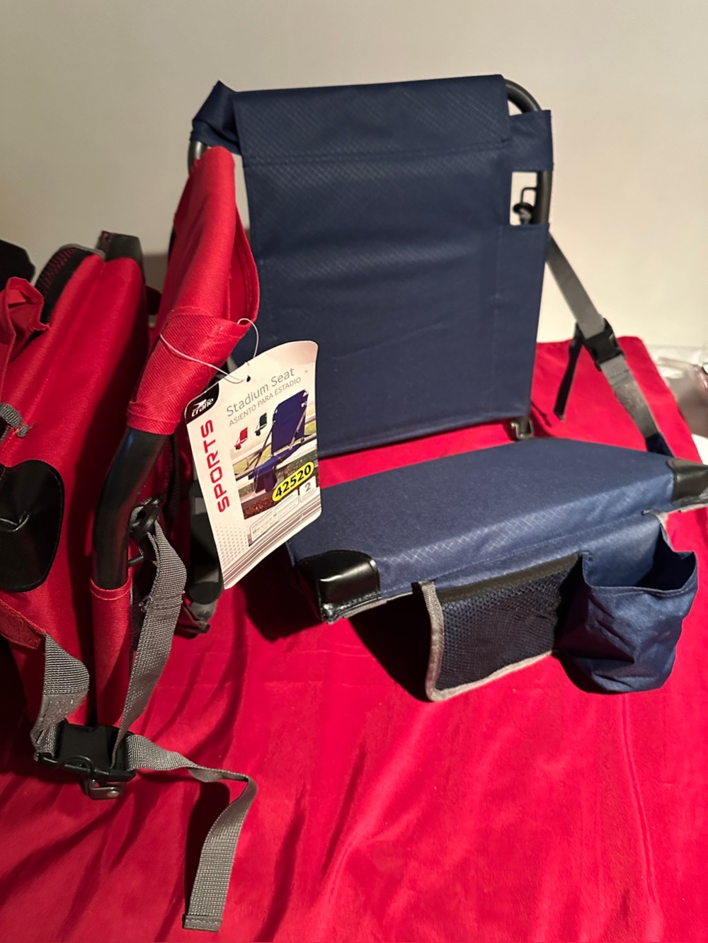 2-New Stadium Seats Red/Blue